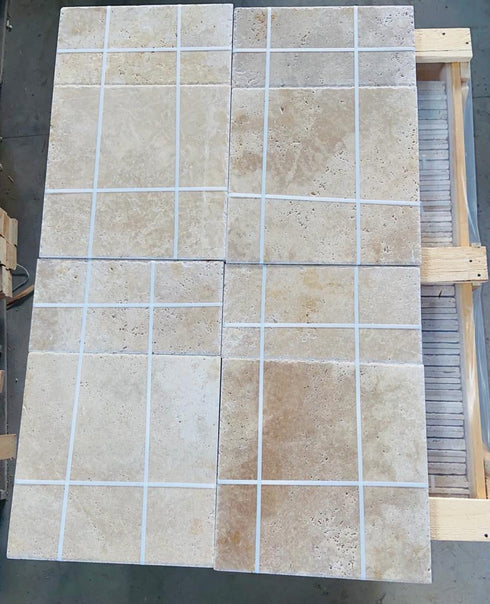 Walnut French Pattern - PREMIUM Unfilled, Brushed & Chiseled